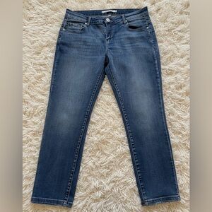 9th & Main Straight Women's Stretch Cropped Blue Jeans Size 12 Petite